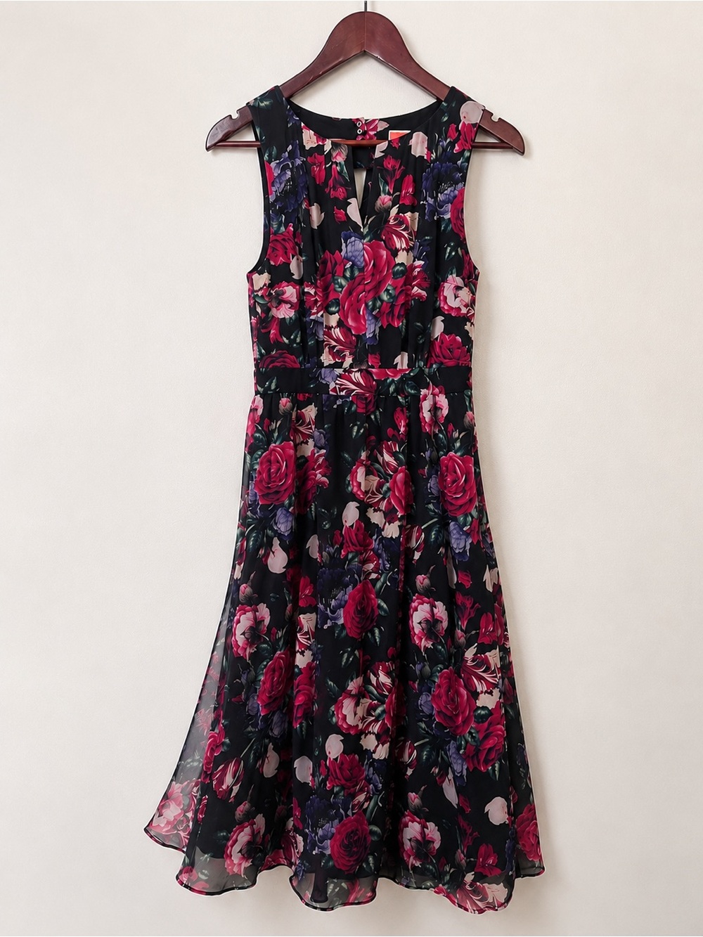 ModCloth Floral Fit & Flare Sleeveless Dress Women’s S